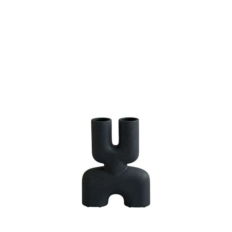 101 COPENHAGEN - Cobra Double Vase Mini Sort 101 COPENHAGEN - Cobra Double Vase Mini Sort