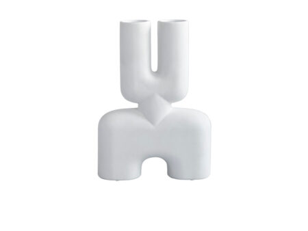 101 Copenhagen - Cobra Double Vase Medio Bone Hvid