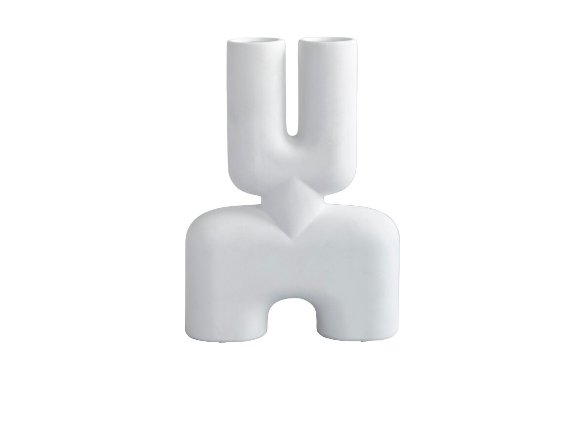 101 Copenhagen - Cobra Double Vase Medio Bone Hvid 101 Copenhagen - Cobra Double Vase Medio Bone Hvid