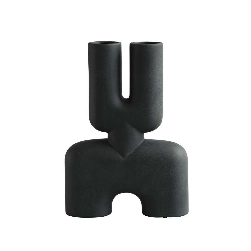 101 Copenhagen - Cobra Double Vase Medio Sort 101 Copenhagen - Cobra Double Vase Medio Sort