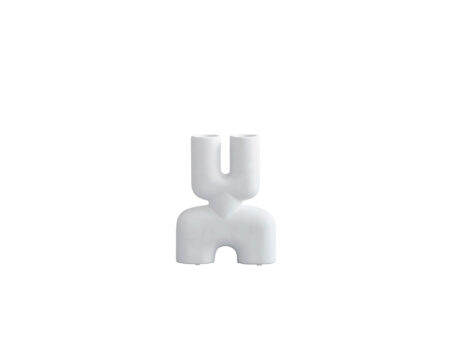 101 Copenhagen - Cobra Double Vase Mini Bone Hvid