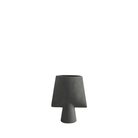 101 Copenhagen Sphere Vase Square Mini H: 25 cm - Dark Grey OUTLET