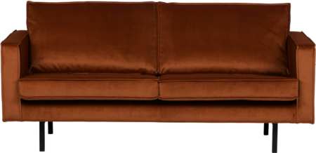2,5-personers sofa WOOOD Rodeo rust Jarra fløjl/velour 190 cm, højben