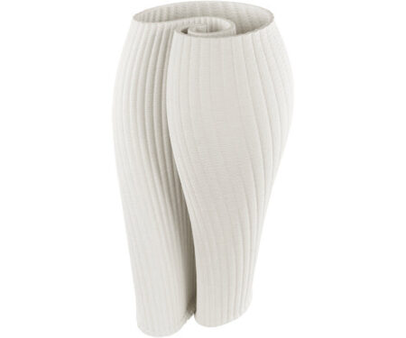 3D Printed Shell vase - 28x15 - hvid