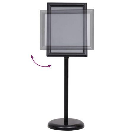 A3 Pedestal Plakatstativer 2 stk Sort Aluminiumlegering