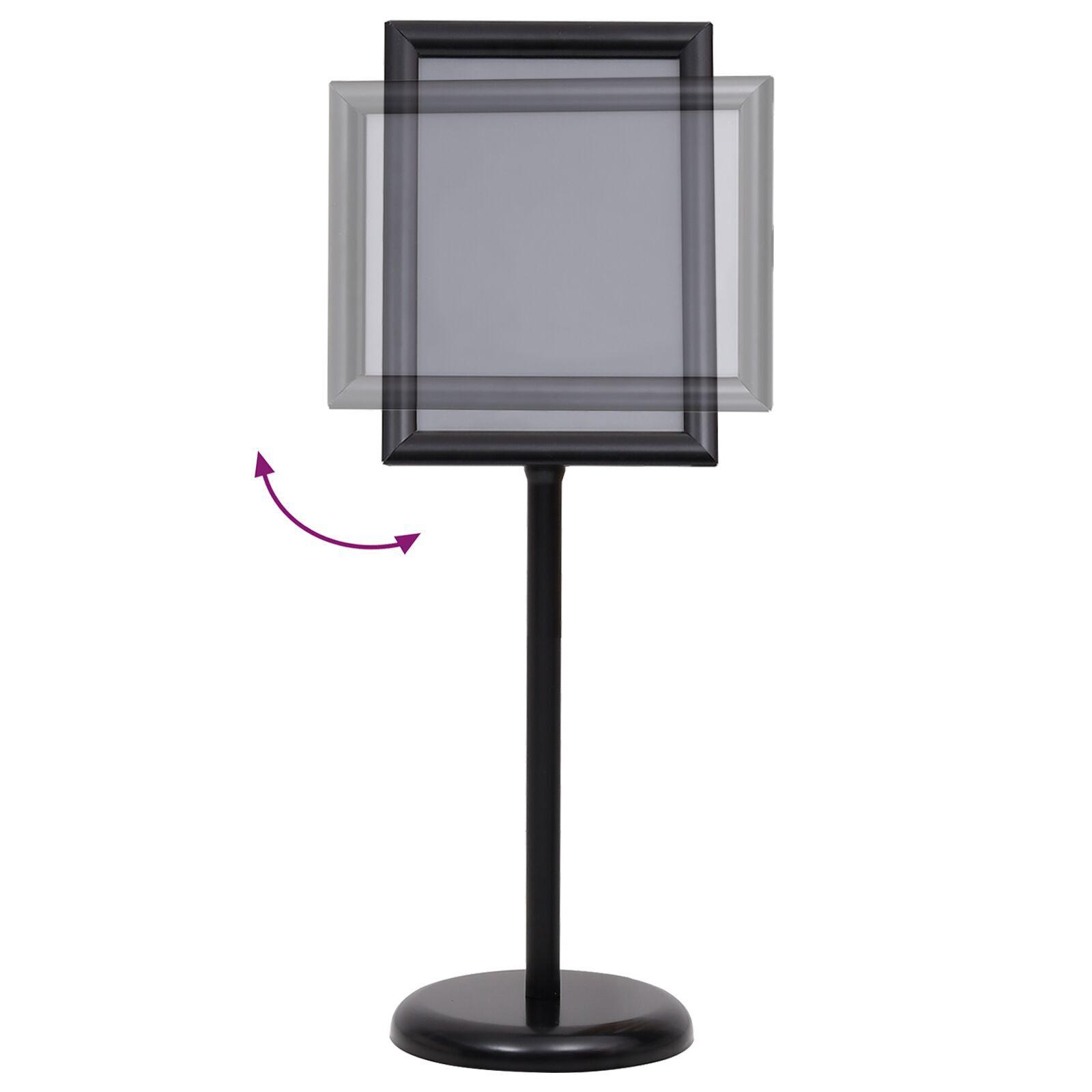 A3 Pedestal Plakatstativer 2 stk Sort Aluminiumlegering A3 Pedestal Plakatstativer 2 stk Sort Aluminiumlegering