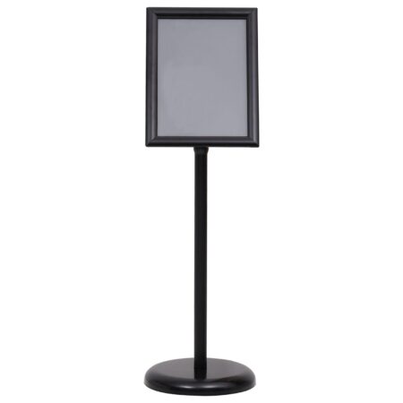 A4 Pedestal Plakatstands 2 stk Sort Aluminium Legering
