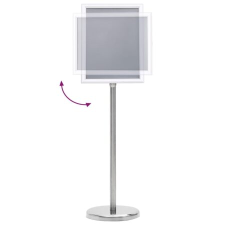 A4 Pedestal Poster Stande 2 stk Sølv Aluminium Legering