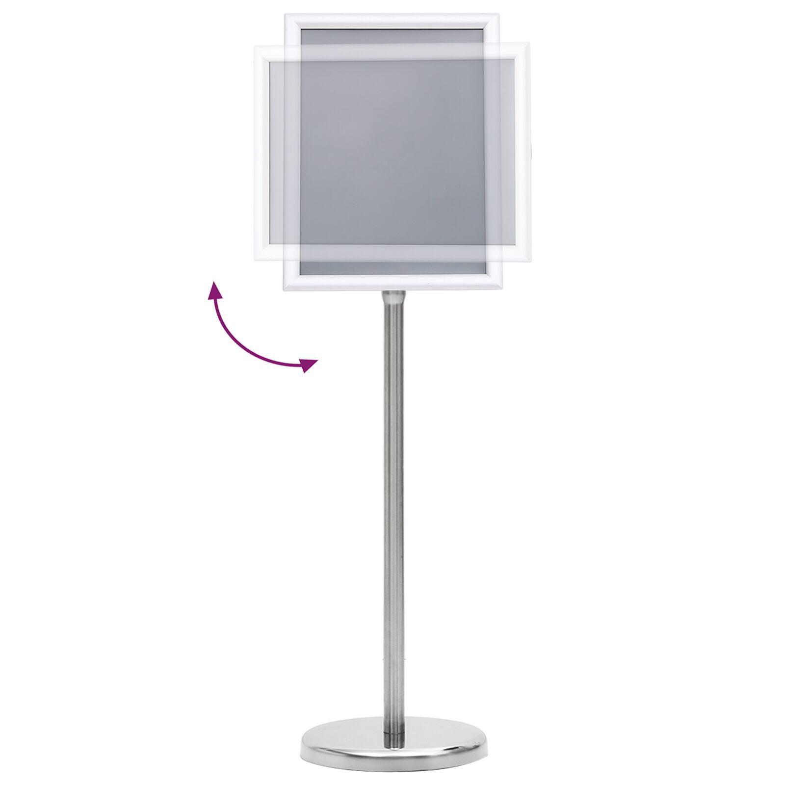 A4 Pedestal Poster Stande 2 stk Sølv Aluminium Legering A4 Pedestal Poster Stande 2 stk Sølv Aluminium Legering