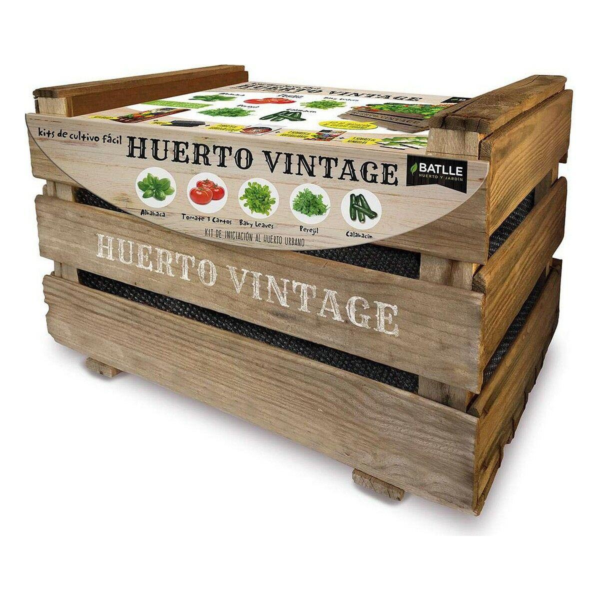 AGreen Dyrkningssæt Huerto Vintage - højbed 50 × 35 × 30 cm, 10 kg AGreen Dyrkningssæt Huerto Vintage - højbed 50 × 35 × 30 cm, 10 kg
