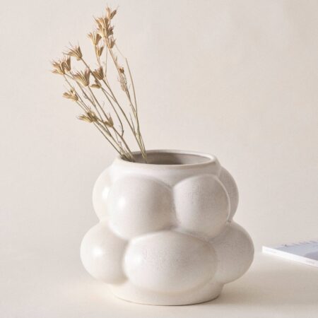 ASTI vase/krukke - højde 25 cm Offwhite