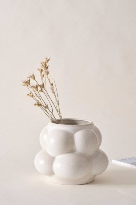 ASTI vase/krukke - h⌀jde 25 cm Offwhite