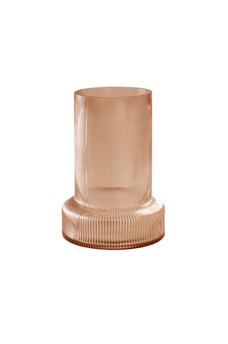 ATTICUS glasvase - h⌀jde 28,5 cm Amber