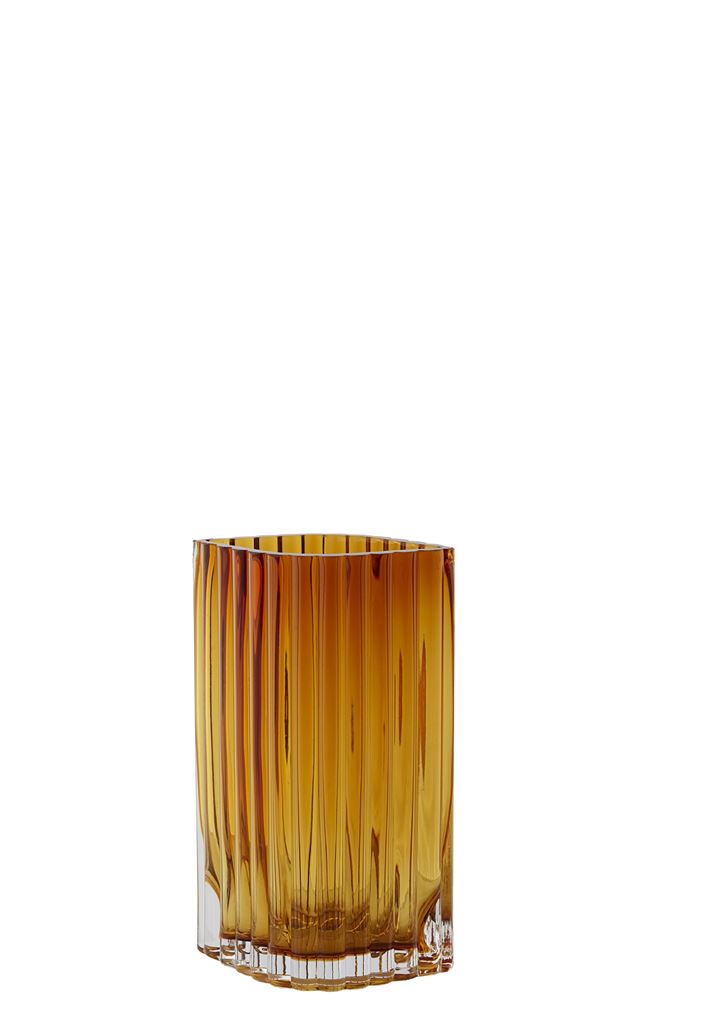 AYTM Folium Vase H: 20 cm - Amber AYTM Folium Vase H: 20 cm - Amber
