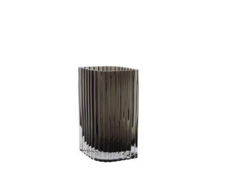 AYTM - Folium Vase - Vase - Black - L12,6 x W8,2 x H20 CM