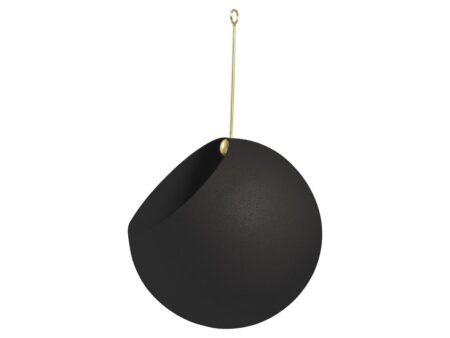 AYTM - Globe Hangning Flowerpot - Krukke - Black Small - Ø17 x H28 cm