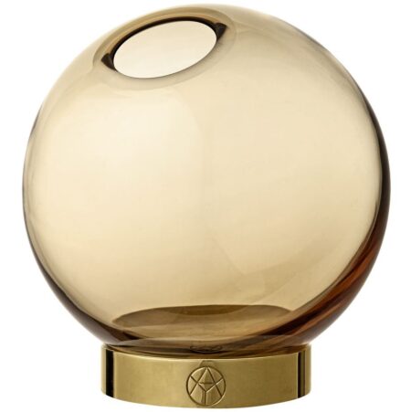 AYTM Globe Vase Ø: 10 cm - Amber/Gold OUTLET