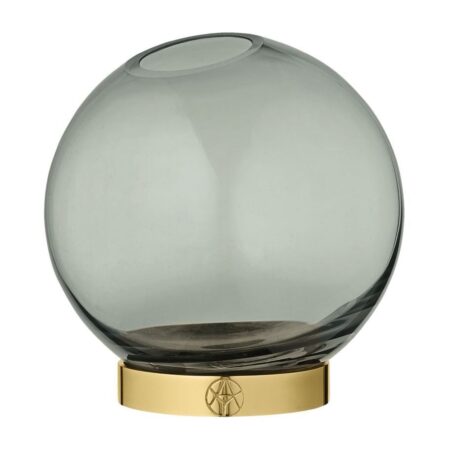 AYTM Globe Vase Ø: 10 cm - Forest/Gold