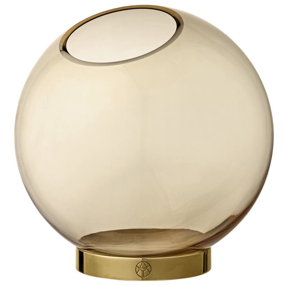 AYTM Globe Vase Ø: 17 cm - Amber/Gold AYTM Globe Vase Ø: 17 cm - Amber/Gold