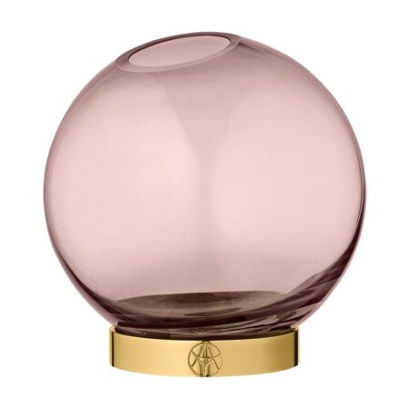 AYTM Globe vase small rosa-messing