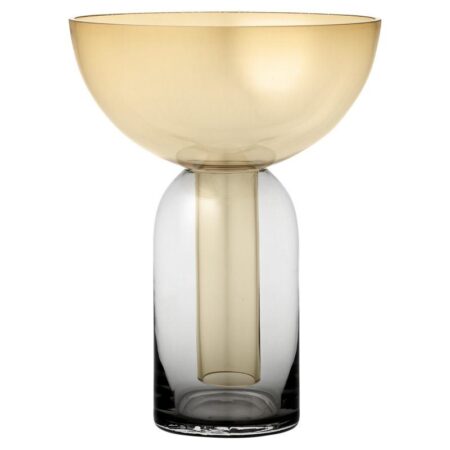 AYTM TORUS Vase H: 19,5 cm - Black/Amber