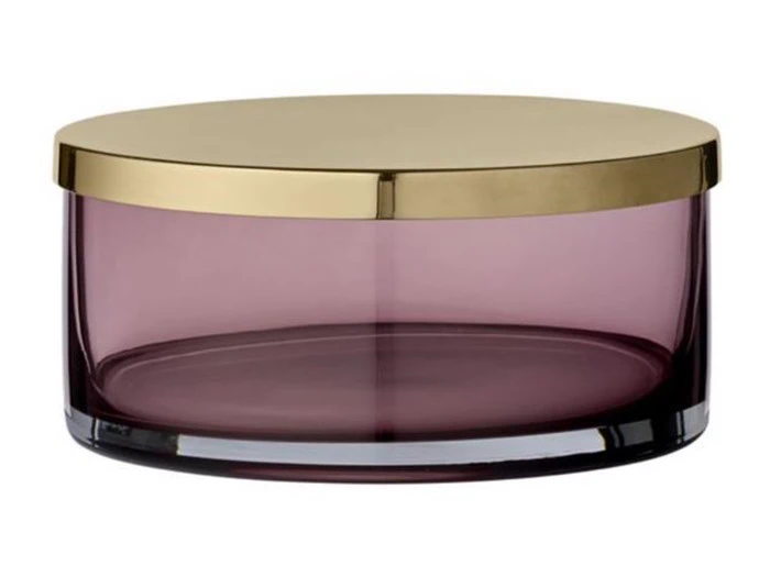AYTM, TOTA krukke, rosa, glas, messing,Ø:15,6 cm AYTM, TOTA krukke, rosa, glas, messing,Ø:15,6 cm
