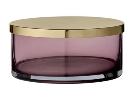 AYTM, TOTA krukke, rosa, glas, messing,Ø:15,6 cm