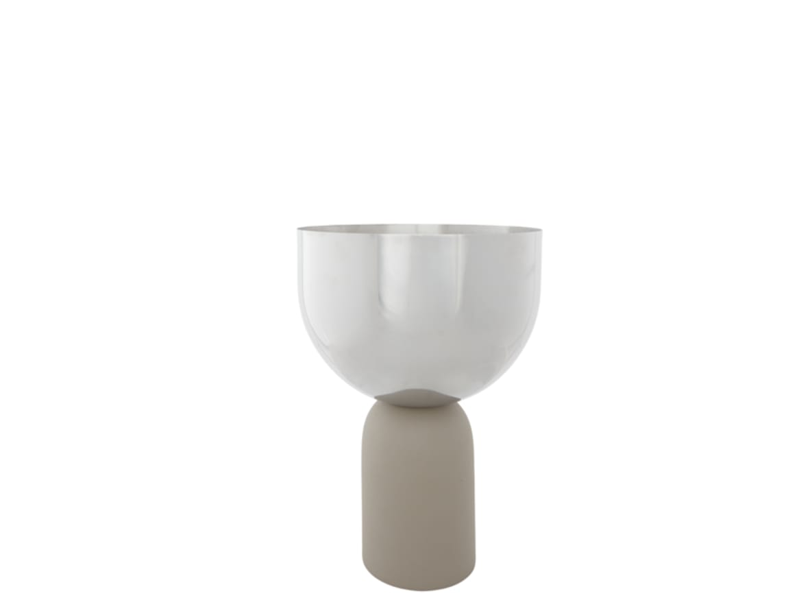 AYTM - Torus Flowerpot - Vase - Silver/Taupe - Small - Ø17xH23 CM AYTM - Torus Flowerpot - Vase - Silver/Taupe - Small - Ø17xH23 CM