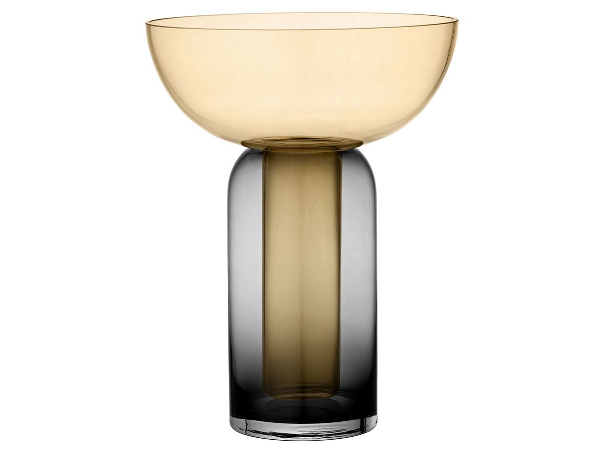 AYTM - Torus glass vase - Vase - Large - Black/Amber - Ø25 x H33 cm AYTM - Torus glass vase - Vase - Large - Black/Amber - Ø25 x H33 cm