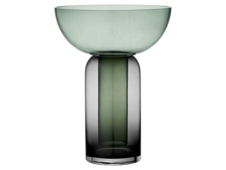 AYTM - Torus glass vase - Vase - Large - Black/Forest - Ø25 x H33 cm
