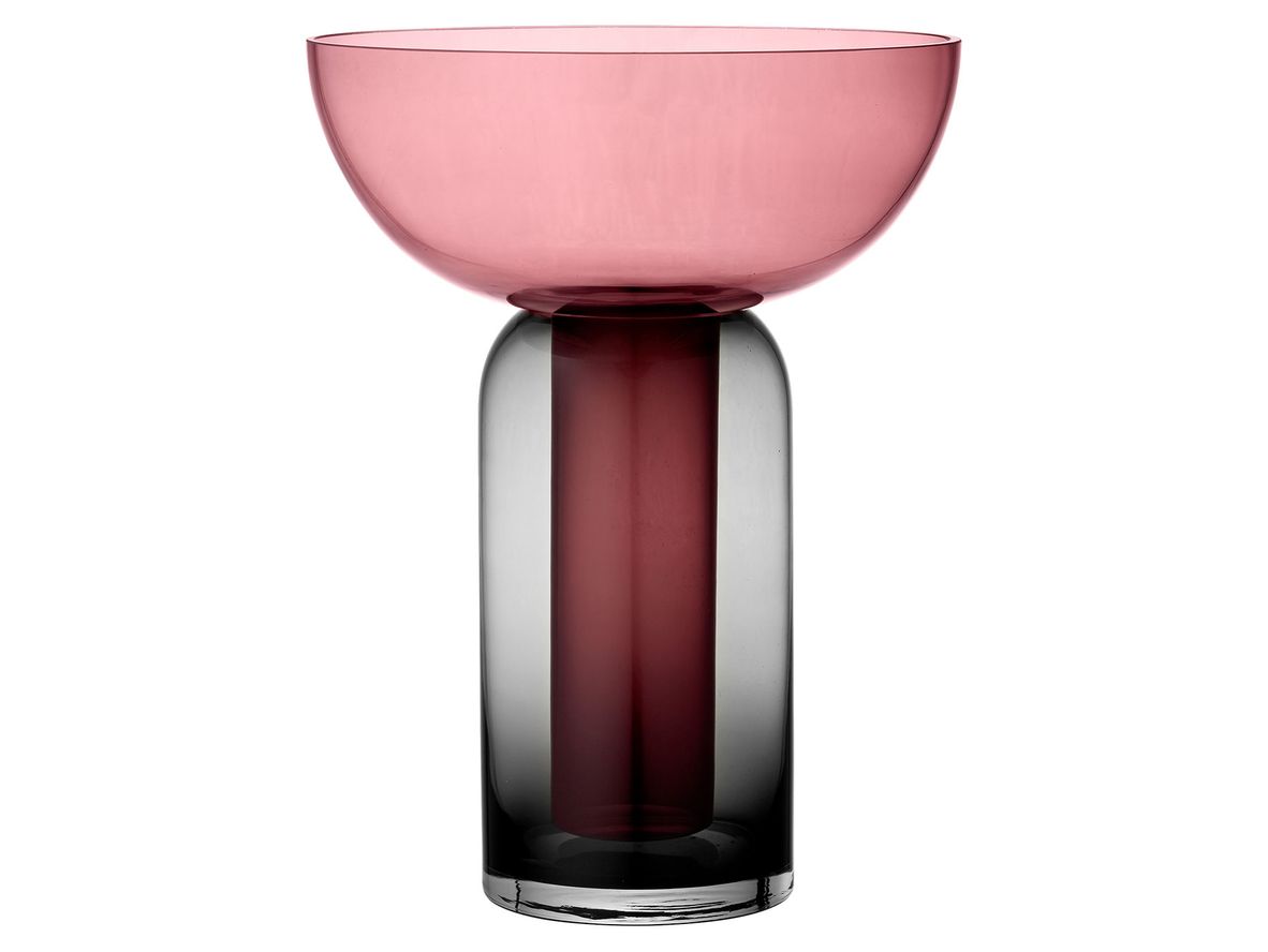 AYTM - Torus glass vase - Vase - Large - Black/Rose - Ø25 x H33 cm AYTM - Torus glass vase - Vase - Large - Black/Rose - Ø25 x H33 cm
