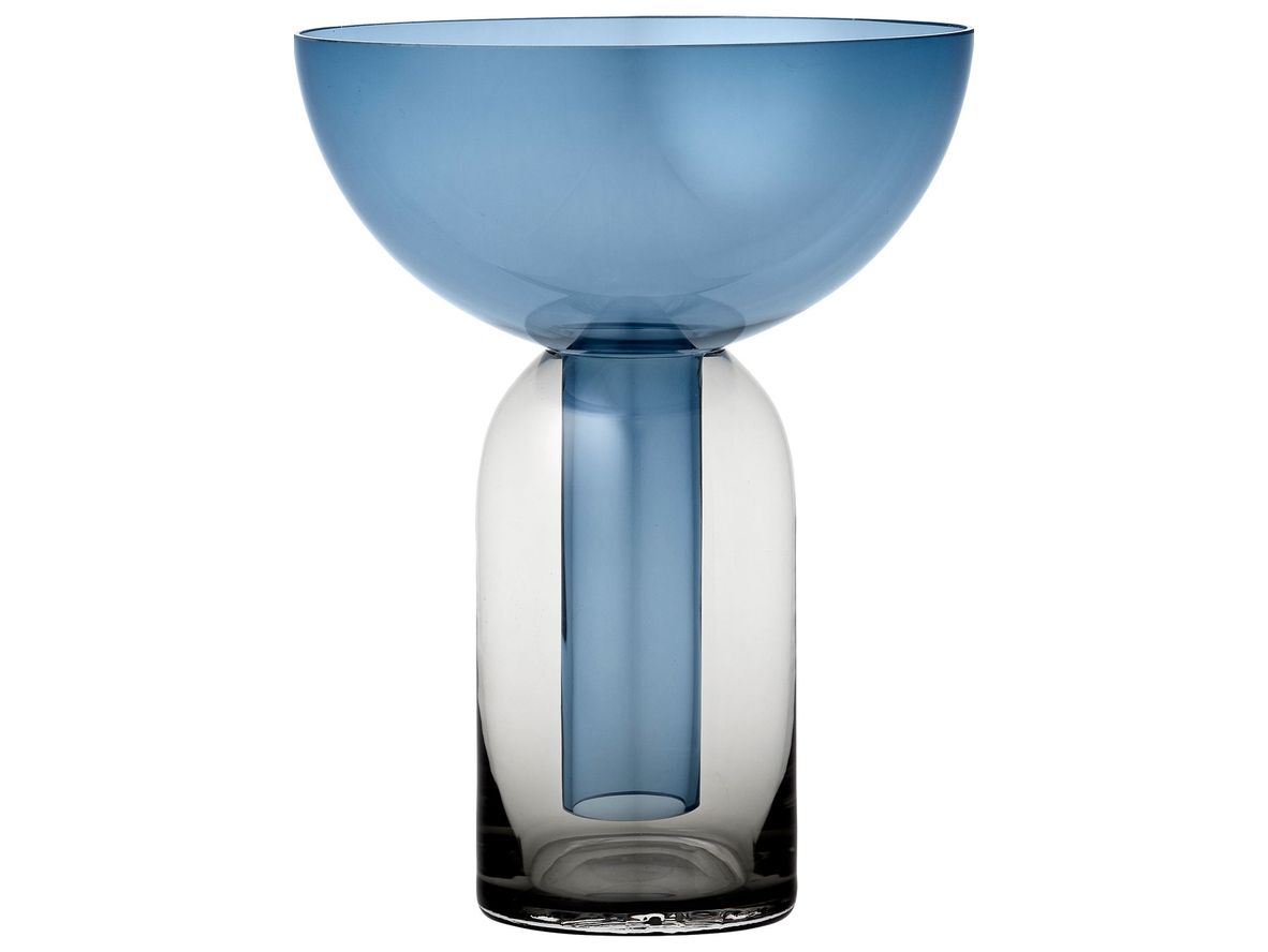 AYTM - Torus glass vase - Vase - Small - Black/Navy - Ø15 x H19,5 cm AYTM - Torus glass vase - Vase - Small - Black/Navy - Ø15 x H19,5 cm