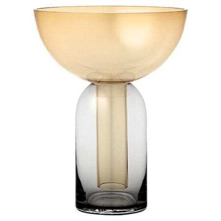 AYTM - Torus vase SmallØ15 - Sort/Amber