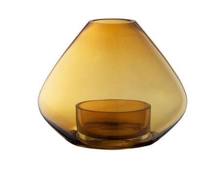 AYTM Uno Lysestage/Vase Ø: 14,5 cm - Amber OUTLET