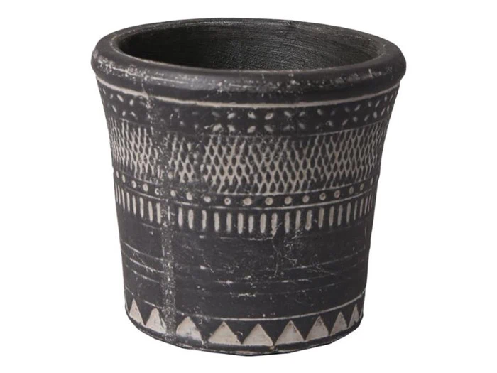Accantus, Keramik krukke, antik sort, 12xø13 cm Accantus, Keramik krukke, antik sort, 12xø13 cm