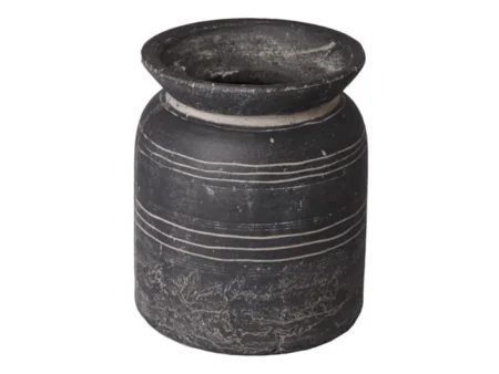Accantus, Keramik krukke, antique black, 23xø19 cm