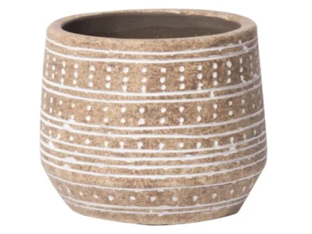 Accantus, Keramik krukke, brun, 10xø12 cm