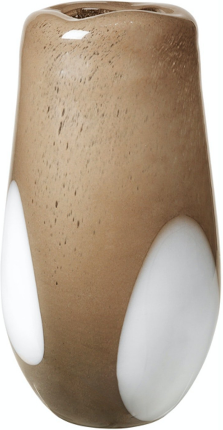 Ada dot, Vase, grå, H19,5x37 cm, mundblæst glas