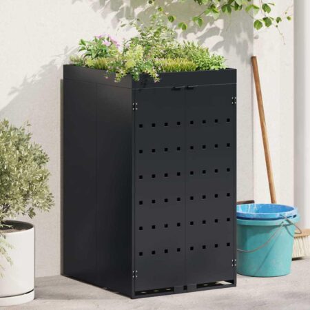 Affaldsbeholder opbevaring med plantekasse tag til enkelt 240L beholder