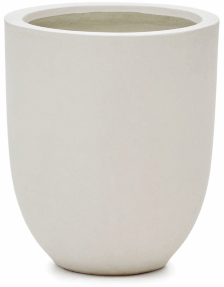 Aiguablava, Plantepotte - cement, hvid (Ø 39 cm.)