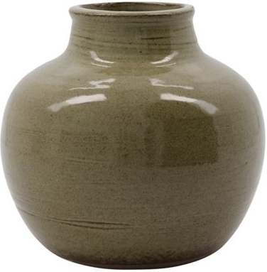 Aju, Vase, grøn, H15,5x14,5 cm