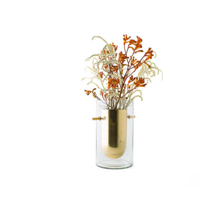 Alba Vase Brass Cylinder