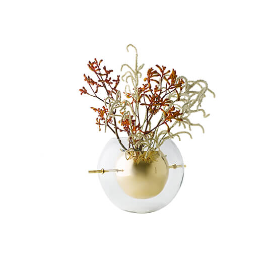 Alba Vase Brass Round Alba Vase Brass Round