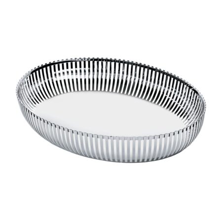 Alessi PCH06 kurv oval 20x26 cm Rustfrit stål