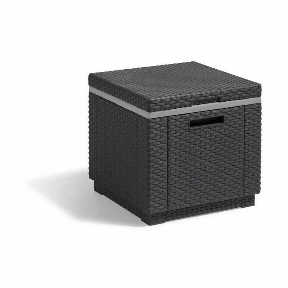Allibert by KETER Ice Cube sofabord/sidebord - grå 42 × 42 × 41 cm Allibert by KETER Ice Cube sofabord/sidebord - grå 42 × 42 × 41 cm