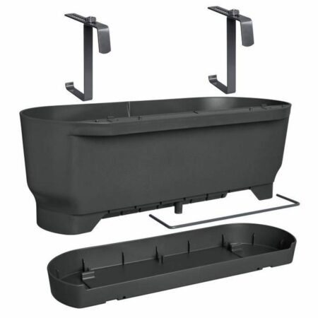 Altankasse Elho Greenville - sort, 21,2 × 52 × 19,4 cm