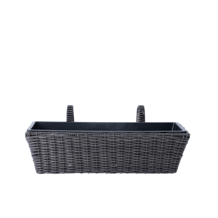 Altankasse L60xB20xH18 cm i antracit polyrattan