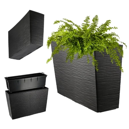 Altankasse - Rektangulær plantekasse - Med indsats - 19 x 56 cm - Blå