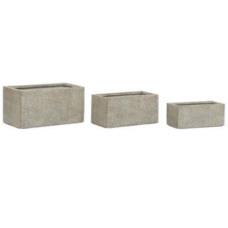 Altankasse i glasfiber-magnesium, beige - 74,5 × 37,5 × 37,5 cm