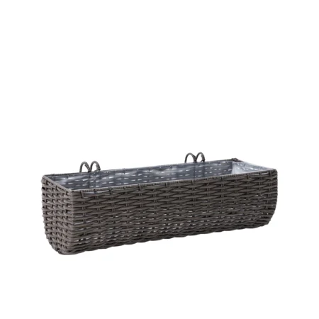 Altankasse i polyrattan med hank L50xB18xH16 cm i antracit